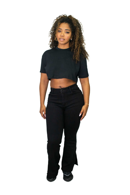 T-shirt cropped oversized para mulher WSYD
