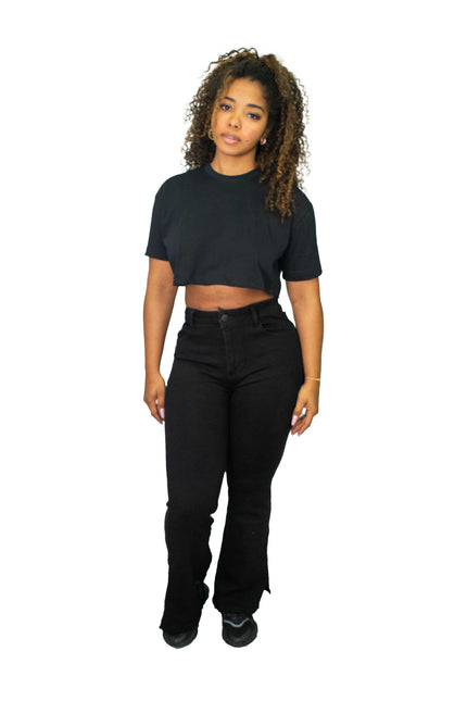 T-shirt cropped oversized para mulher WSYD