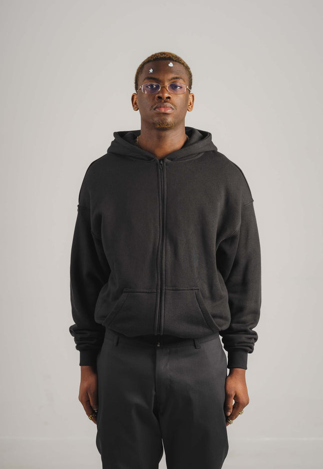 Zipped Hoodie — 100% Cotton