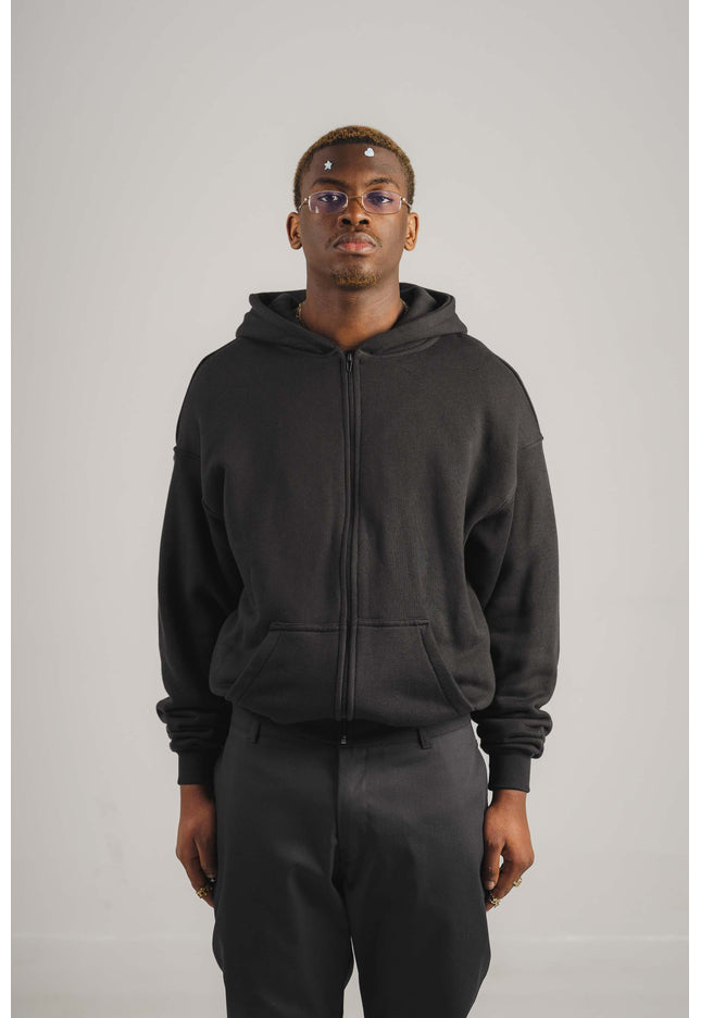 Zipped Hoodie — 100% Cotton