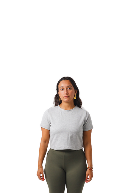T-shirt para mulher WSYD Slim Fit Rib