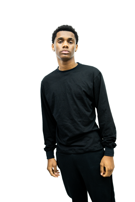 T-shirt de manga comprida WSYD para homem – 180 g/m²