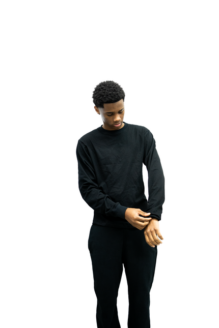 T-shirt de manga comprida WSYD para homem – 180 g/m²